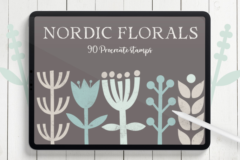 nordic-florals-procreate-stamp-brushes