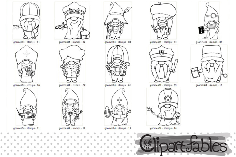 gnome-professions-digital-stamps