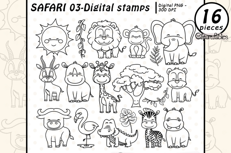 safari-friends-jungle-animals-digital-stamps