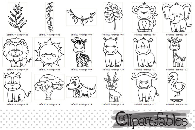 safari-friends-jungle-animals-digital-stamps