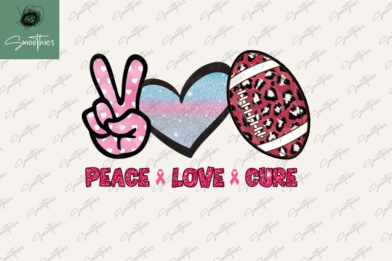 love-peace-cure-breast-cancer-football