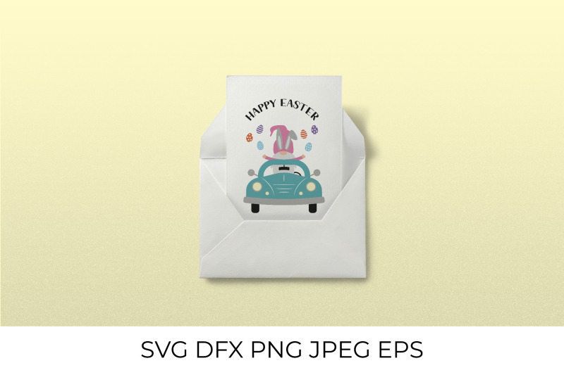 easter-retro-car-with-cute-gnome-svg