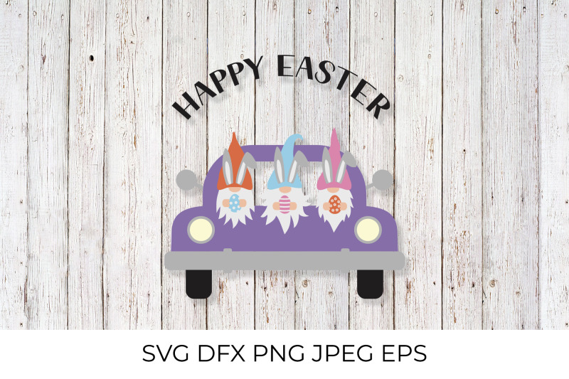 easter-retro-car-with-cute-gnomes-svg