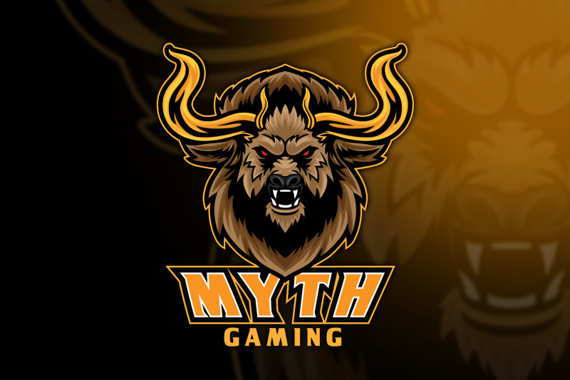 bison-myth-esport-logo-template