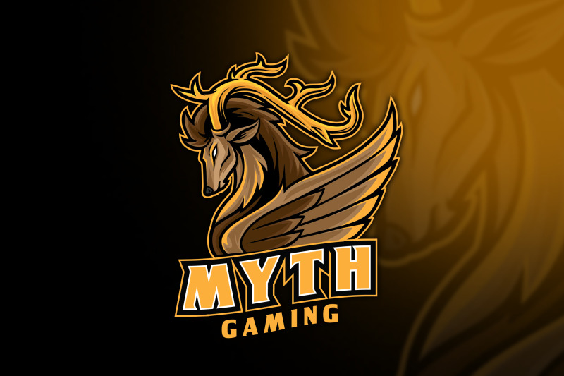 deer-myth-esport-logo-template