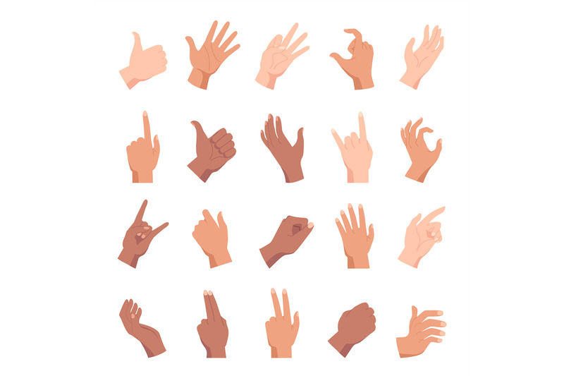 cartoon-hand-poses-holding-pointing-and-like-gesture-diverse-people