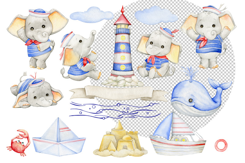 elephant-nautical-clipart-clip-art-and-watercolor-set-baby-sailor