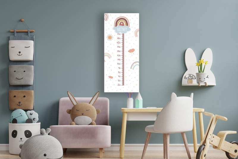 height-chart-for-kids-with-boho-rainbows