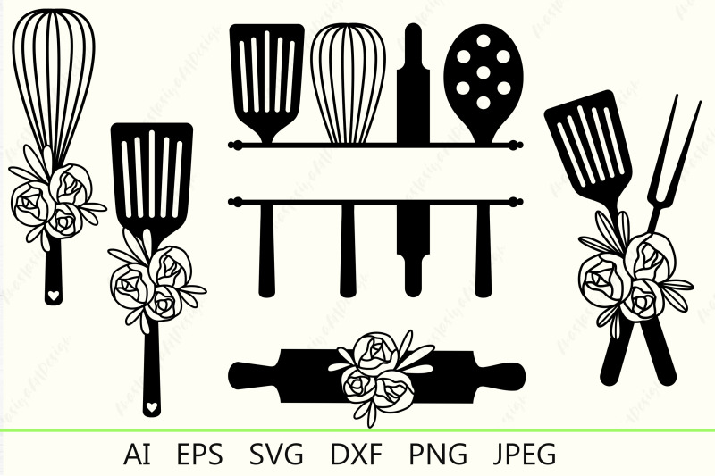 kitchen-monogram-svg-bundle-kitchen-utensils-silhouette