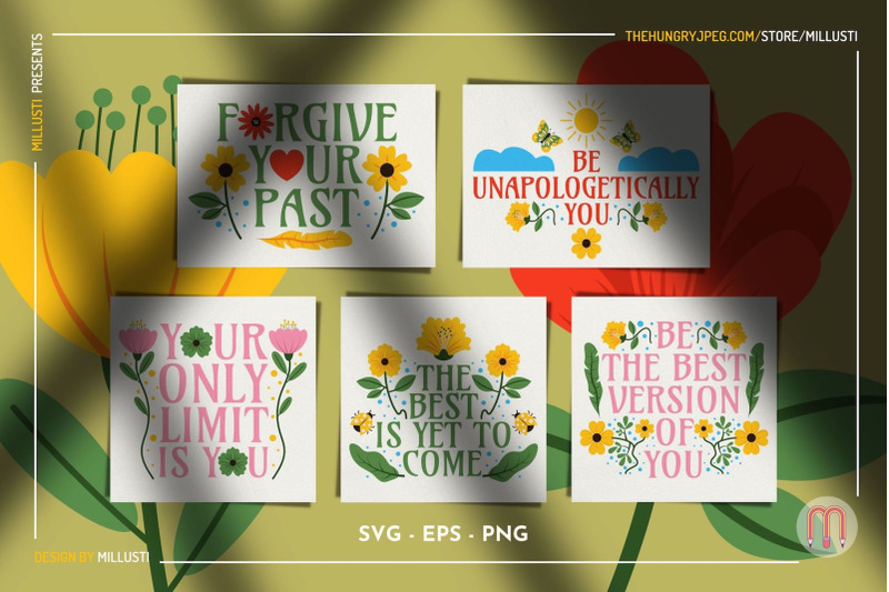 30-floral-self-love-quotes-svg-amp-eps-motivational-mental-health-art