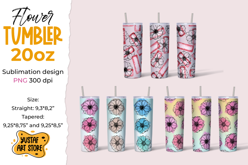 anemone-flowers-tumbler-20-oz-sublimation-3-design