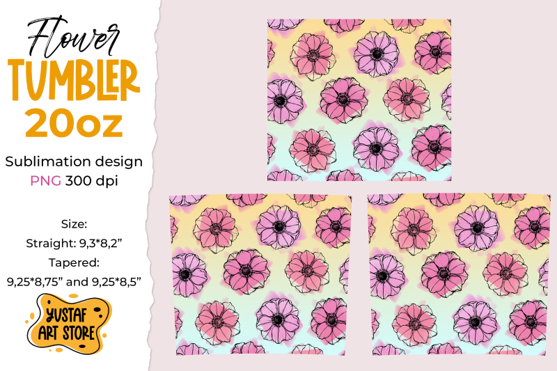 anemone-flowers-tumbler-20-oz-sublimation-3-design