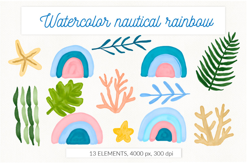 watercolor-marine-tropical-rainbows-clipart