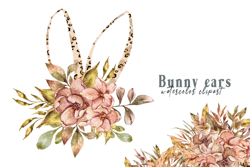 watercolor-leopard-floral-bunny-ears-clipart-1-png-file