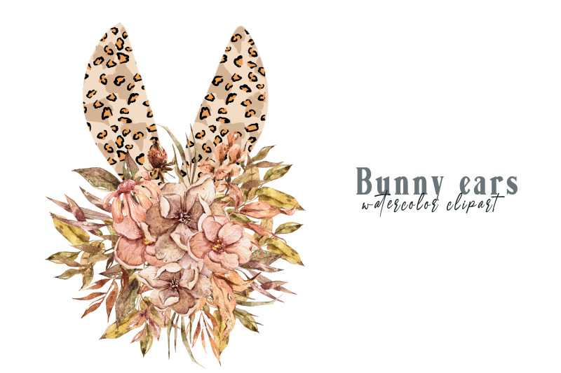 watercolor-leopard-floral-bunny-ears-clipart-1-png-file