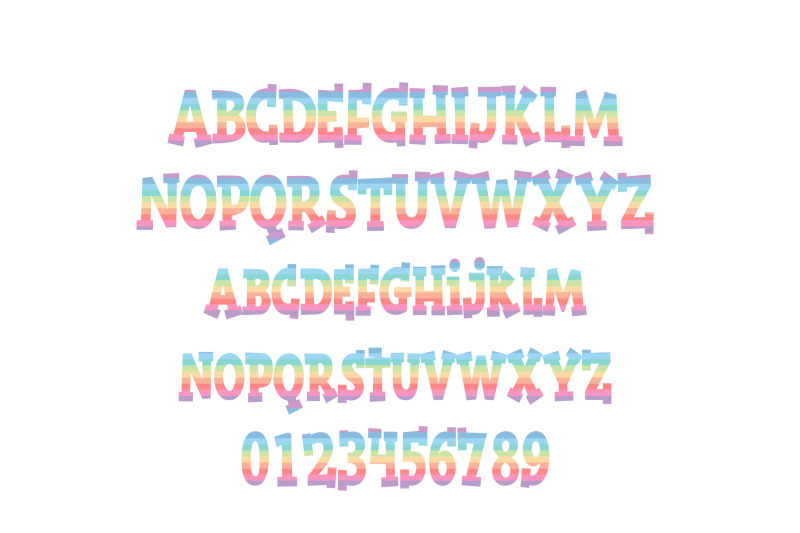 rainbow-pastel-svg-font