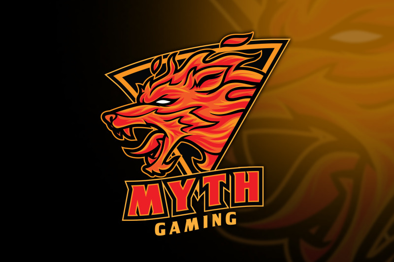 fox-fire-myth-esport-logo-template