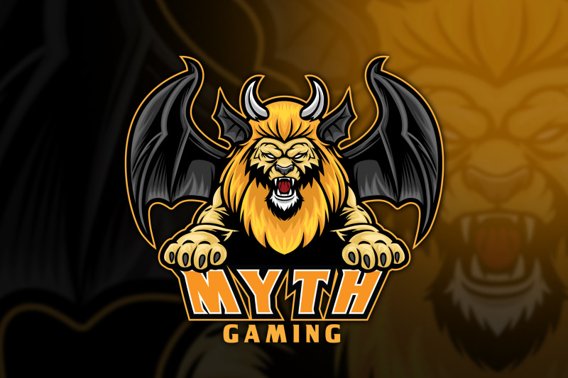 lion-chimera-myth-esport-logo-template