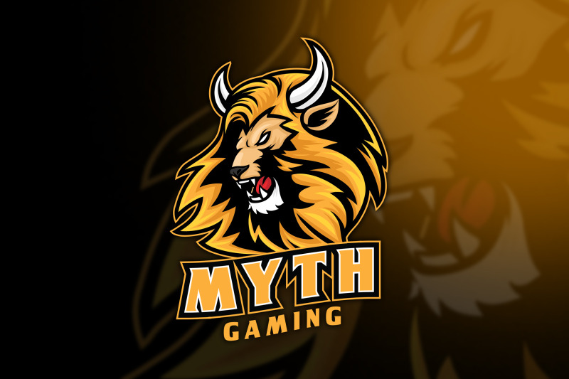 lion-myth-esport-logo-template