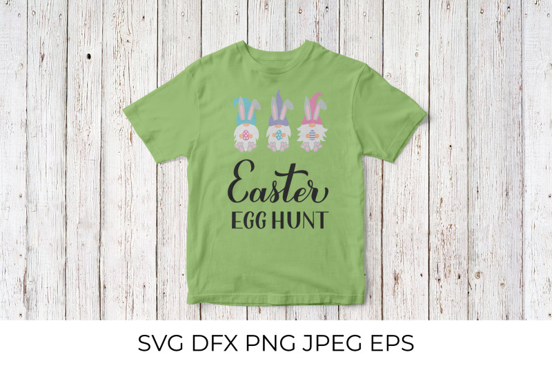 easter-egg-hunt-calligraphy-hand-lettering-with-cute-gnomes-svg