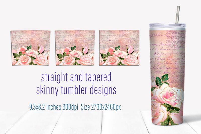 vintage-rose-seamless-tumbler-wrap-floral-sublimation-design