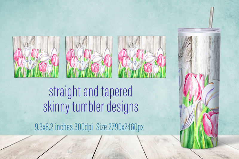 floral-tumbler-sublimation-spring-20oz-skinny-wrap-design