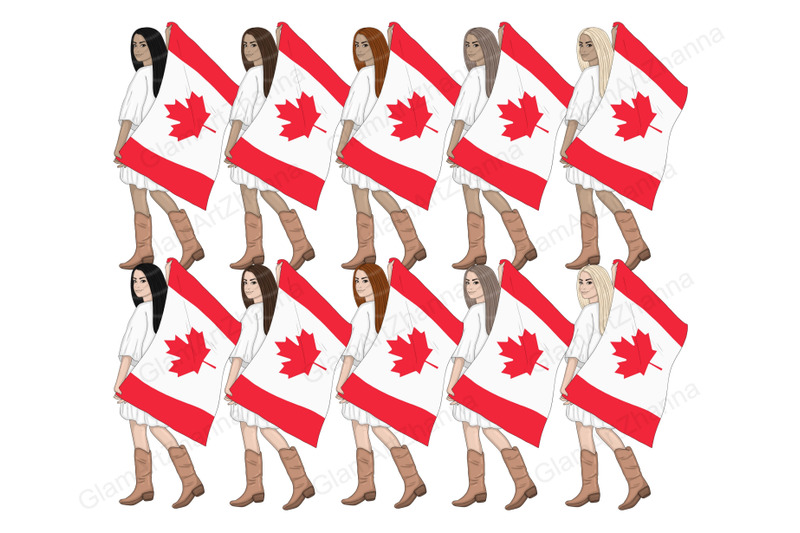 canada-day-girls-clipart