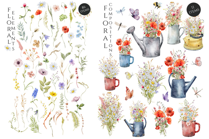 wild-flowers-watercolor-collection