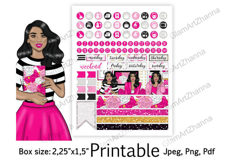 african-american-planner-girl-printable-stickers-2-25-quot-x1-5-quot