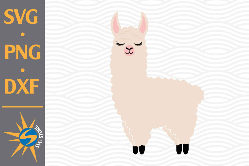 llama-svg-png-dxf-digital-files-include