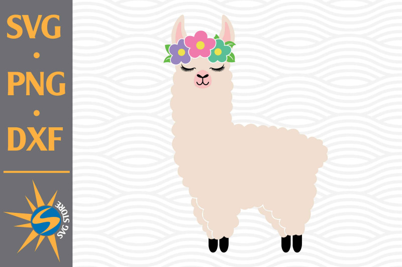 llama-svg-png-dxf-digital-files-include