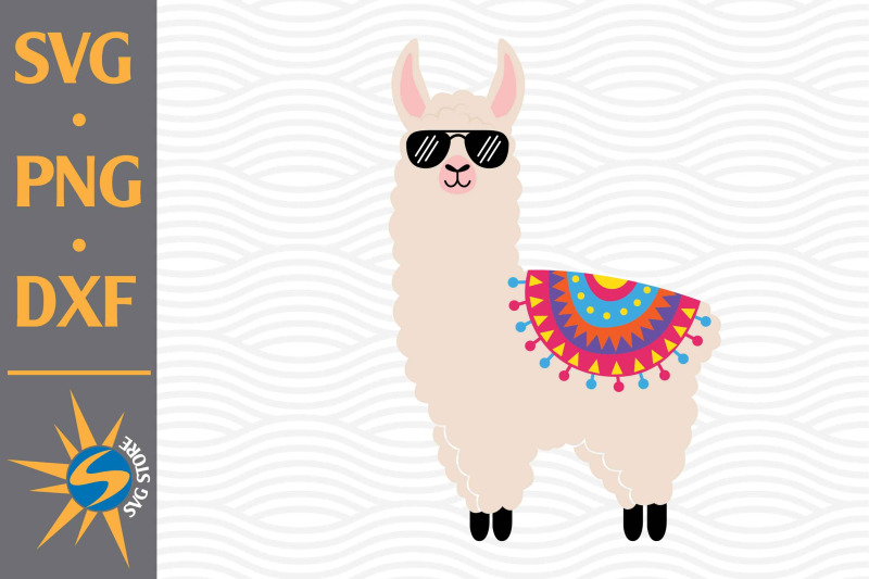 llama-svg-png-dxf-digital-files-include