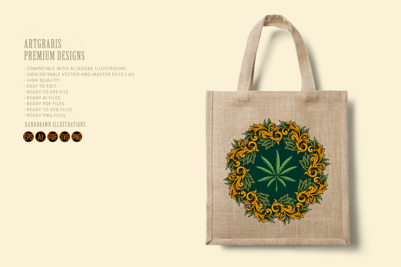 classic-luxury-weed-mandala-ornament