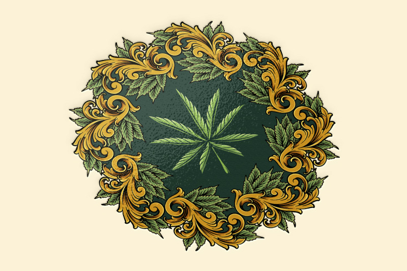 classic-luxury-weed-mandala-ornament