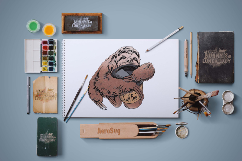 sloth-holding-coffee-cup-sublimation