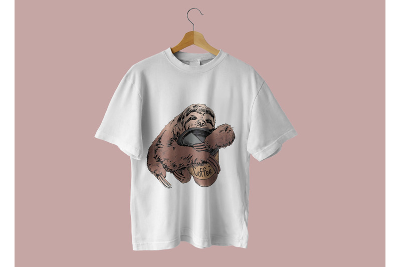 sloth-holding-coffee-cup-sublimation