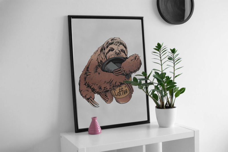 sloth-holding-coffee-cup-sublimation