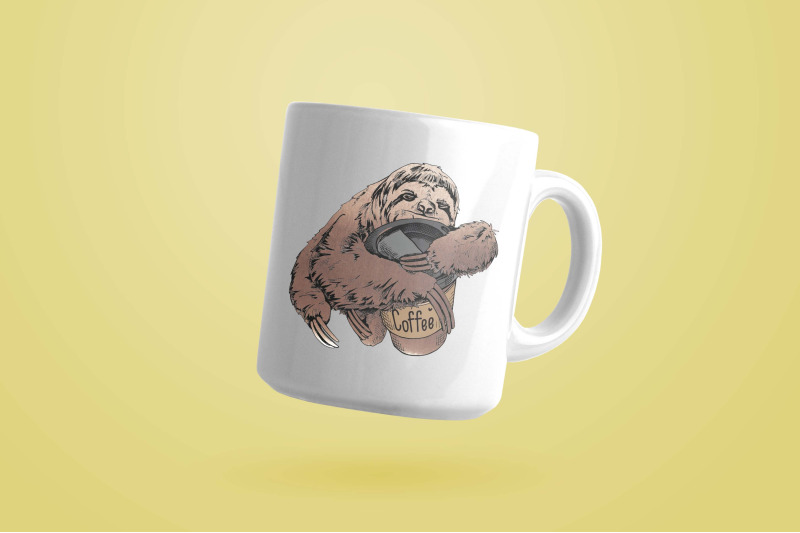 sloth-holding-coffee-cup-sublimation