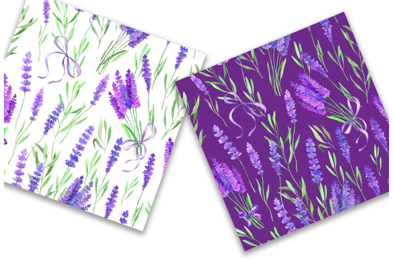watercolor-digital-paper-lavender-seamless-patterns