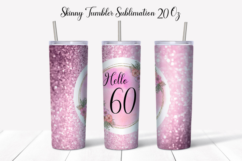 60-birthday-tumbler-sublimation-design
