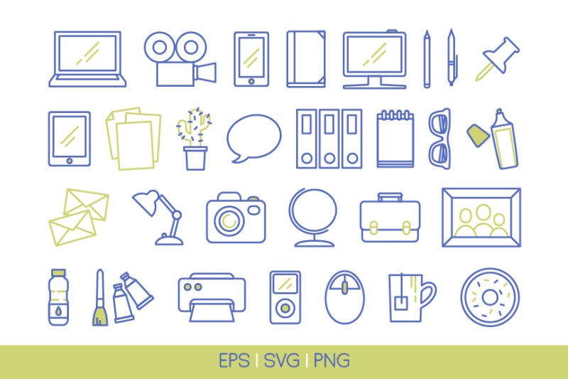 30-workplace-icons-colored-line