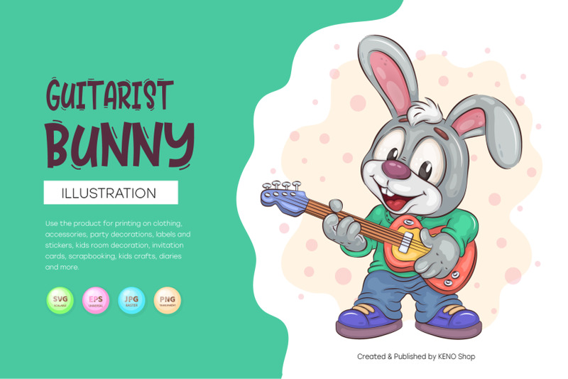 cartoon-bunny-guitarist-t-shirt-png-svg