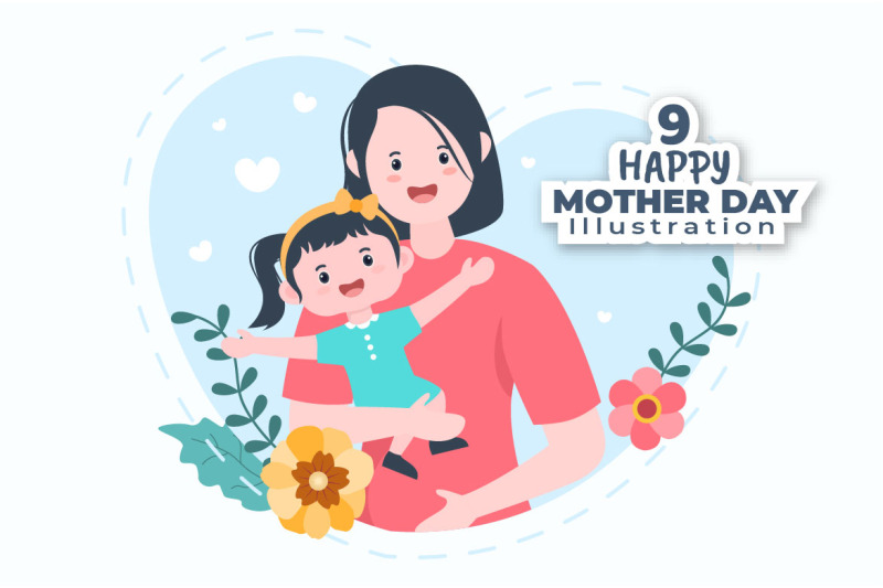 9-happy-mother-day-v2-flat-design-illustration