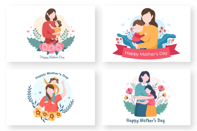 9-happy-mother-day-v2-flat-design-illustration