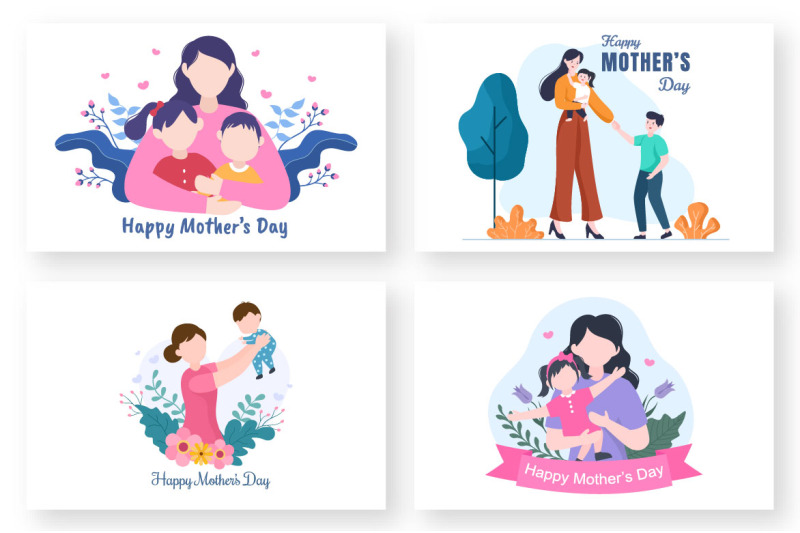 9-happy-mother-day-v2-flat-design-illustration