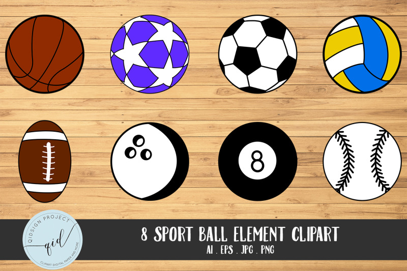 8-sports-ball-element-clipart