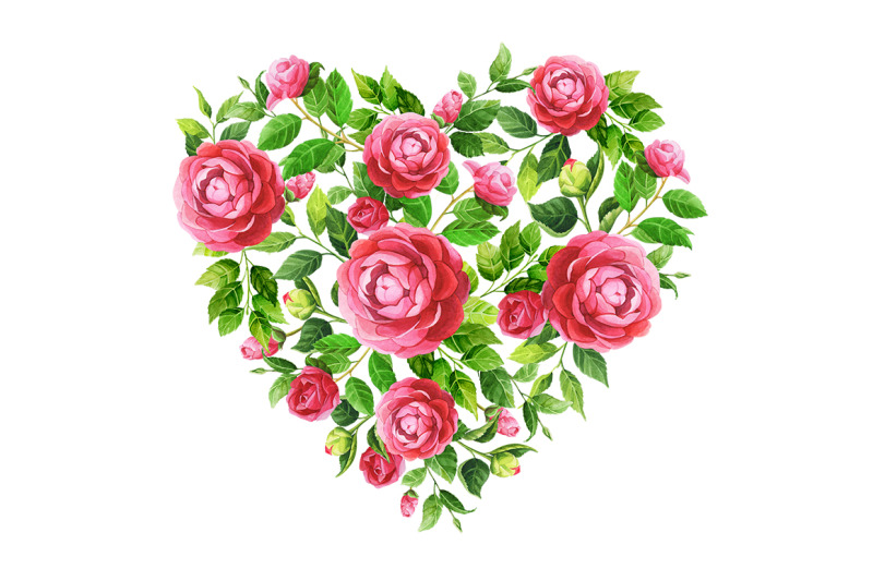watercolor-flowers-heart-1
