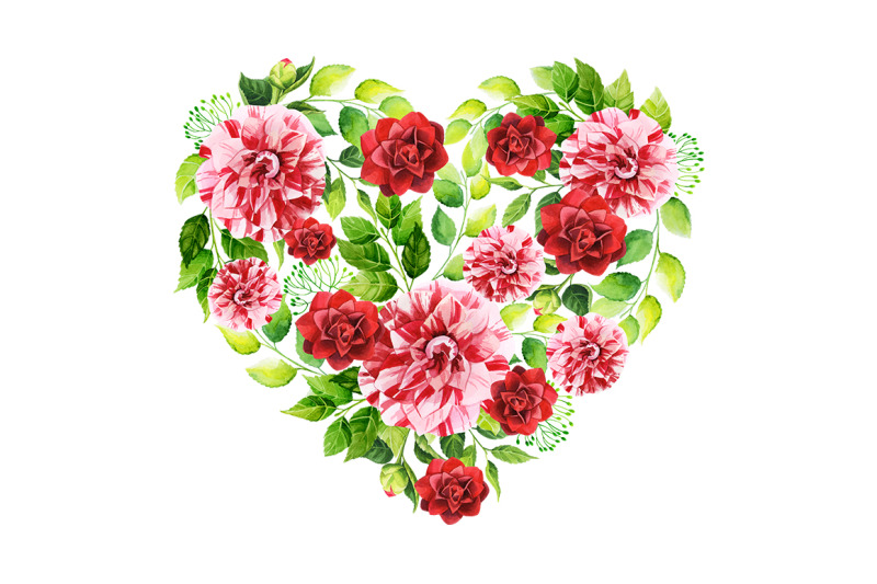 watercolor-flowers-heart-2