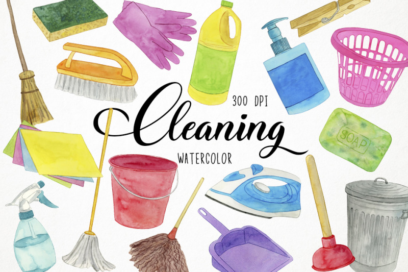 watercolor-cleaning-clipart-cleaning-supplies-clipart-home-chores