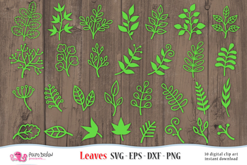 leaves-svg-eps-dxf-and-png